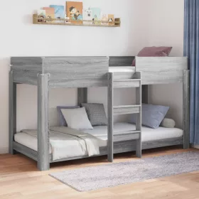  Szükidő ágy matracmal Szürke Sonoma 90 x 200 cm Faanyag