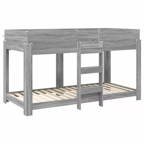  Szükidő ágy matracmal Szürke Sonoma 90 x 200 cm Faanyag