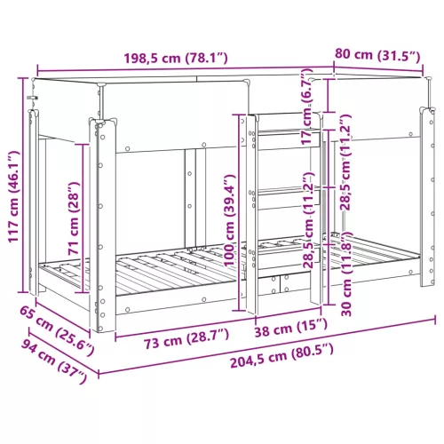  Szükidő ágy matracmal Szürke Sonoma 90 x 200 cm Faanyag