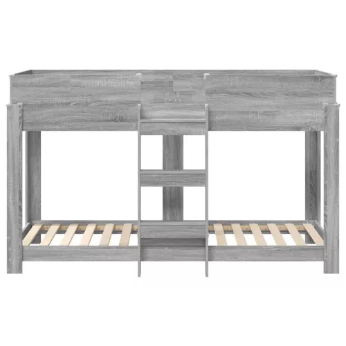  Szükidő ágy matracmal Szürke Sonoma 80 x 190 cm Faanyag