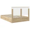 Tárolós Ágy fejtámlával Sonoma tölgy 135 x 190 cm Faanyag