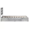  Tárolós Ágy fejtámlával Beton Szürke 100 x 200 cm Faanyag