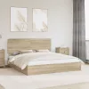 Tárolós Ágy fejtámlával Sonoma tölgy 180 x 200 cm Faanyag