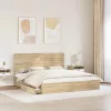  Tárolós Ágy fejtámlával Sonoma tölgy 180 x 200 cm Faanyag