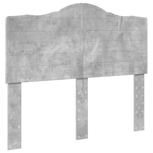  Ágykeret fejtámlával Beton Szürke 135 x 190 cm Tömör fenyőfa