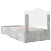  Ágykeret fejtámlával fiókkal Beton Szürke 90 x 200 cm Faanyag