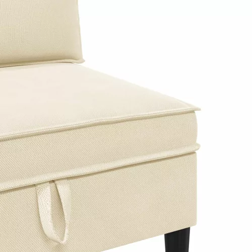  Nappali bútor szett 3 pcs Krémszínű Szövet