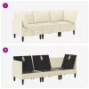  Nappali bútor szett 3 pcs Krémszínű Szövet
