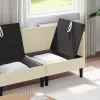  Nappali bútor szett 4 pcs Krémszínű Szövet