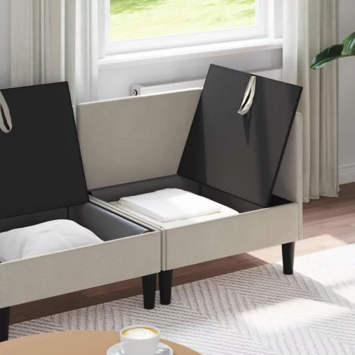  Nappali bútor szett 3 pcs Zabpehely Szövet