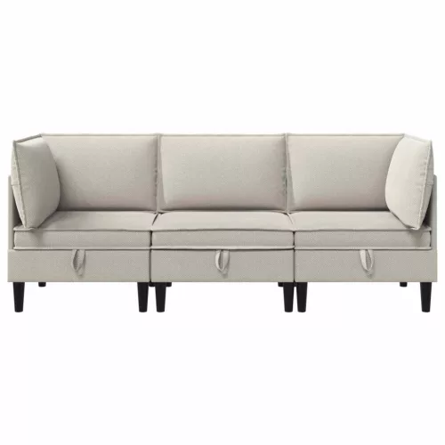  Nappali bútor szett 3 pcs Zabpehely Szövet