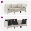 Nappali bútor szett 3 pcs Zabpehely Szövet
