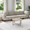  Nappali bútor szett 4 pcs Zabpehely Szövet