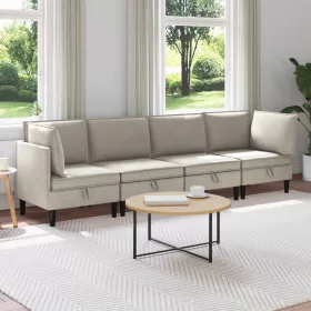  Nappali bútor szett 4 pcs Zabpehely Szövet
