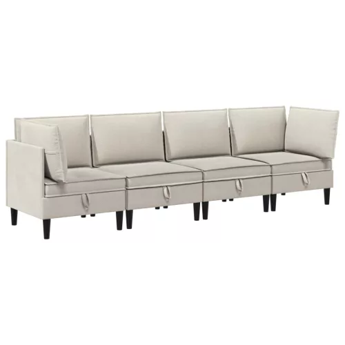  Nappali bútor szett 4 pcs Zabpehely Szövet