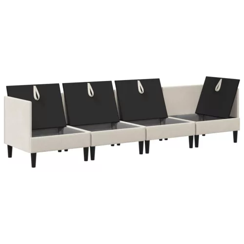  Nappali bútor szett 4 pcs Zabpehely Szövet