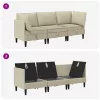  Nappali bútor szett 3 pcs Homokszín Szövet