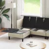  Nappali bútor szett 5 pcs Homokszín Szövet