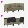  Nappali bútor szett 3 pcs Khaki Szövet