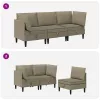  Nappali bútor szett 3 pcs Khaki Szövet