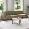  Nappali bútor szett 4 pcs Khaki Szövet