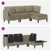  Nappali bútor szett 4 pcs Khaki Szövet