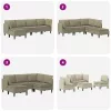  Nappali bútor szett 5 pcs Khaki Szövet