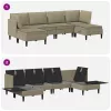  Nappali bútor szett 6 pcs Khaki Szövet