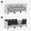  Nappali bútor szett 3 pcs Világosszürke Szövet
