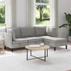  Nappali bútor szett 4 pcs Világosszürke Szövet