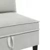  Nappali bútor szett 4 pcs Világosszürke Szövet