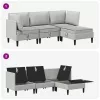  Nappali bútor szett 4 pcs Világosszürke Szövet