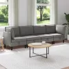  Nappali bútor szett 4 pcs Sötétszürke Szövet