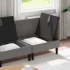  Nappali bútor szett 4 pcs Sötétszürke Szövet