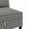  Nappali bútor szett 4 pcs Sötétszürke Szövet