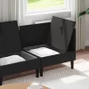  Nappali bútor szett 3 pcs Fekete Szövet