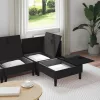  Nappali bútor szett 4 pcs Fekete Szövet