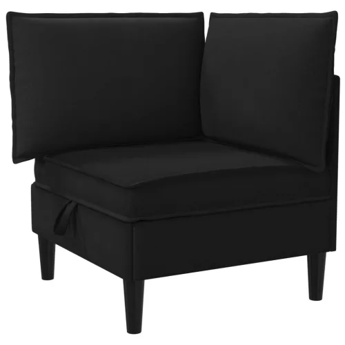  Nappali bútor szett 4 pcs Fekete Szövet