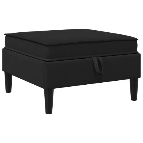  Nappali bútor szett 4 pcs Fekete Szövet