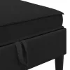  Nappali bútor szett 6 pcs Fekete Szövet