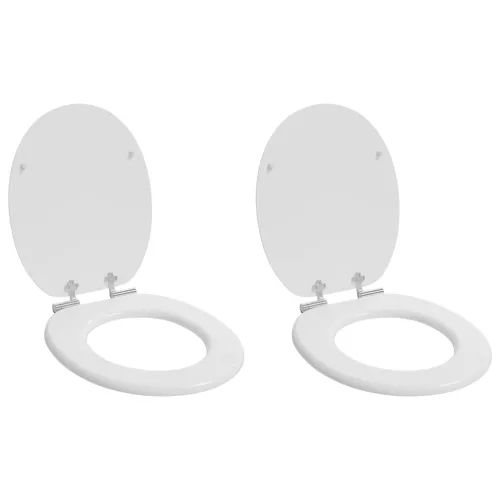  WC ülőke 2 pcs Fehér 44 x 38 cm MDF lap