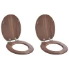  WC ülőke 2 pcs Barna 44 x 38 cm MDF lap