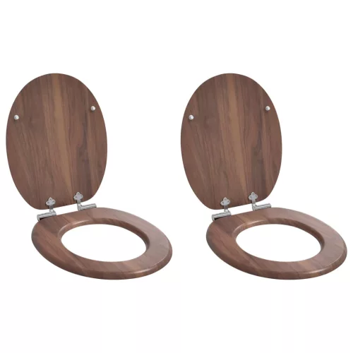  WC ülőke 2 pcs Barna 44 x 38 cm MDF lap