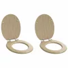  WC ülőke 2 pcs Világos bambusz szín 44 x 38 cm MDF lap