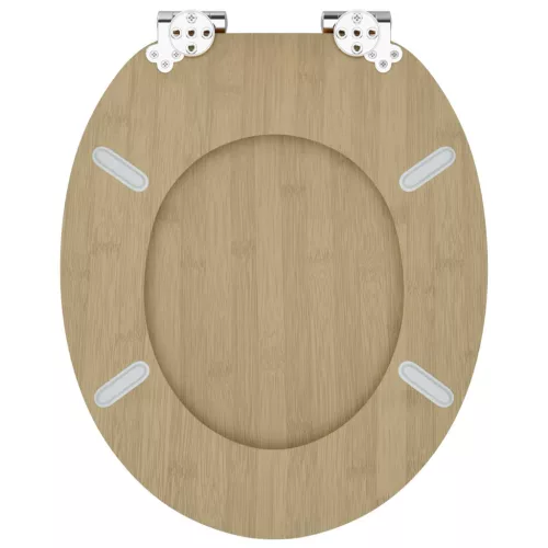  WC ülőke 2 pcs Világos bambusz szín 44 x 38 cm MDF lap