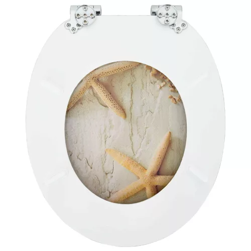  WC ülőke 2 pcs Sárga és Fehér 44 x 38 cm MDF lap