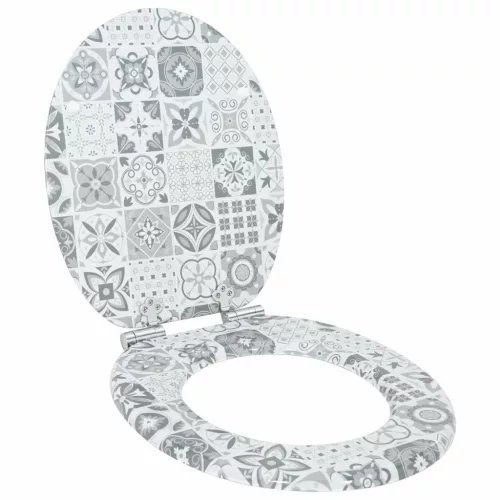  WC ülőke 2 pcs Kék és fehér porcelán 44 x 38 cm MDF lap