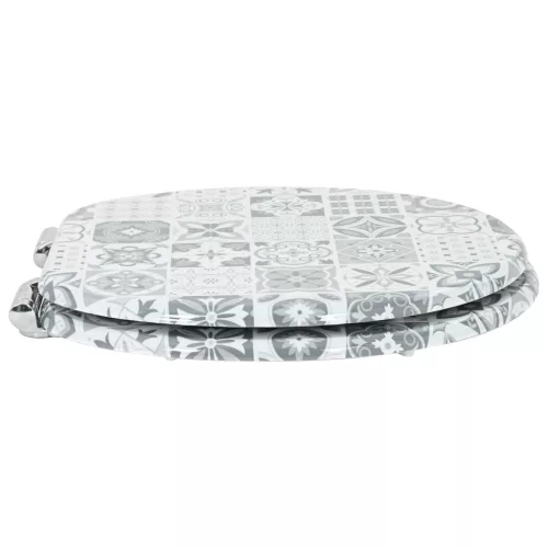  WC ülőke 2 pcs Kék és fehér porcelán 44 x 38 cm MDF lap