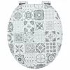  WC ülőke 2 pcs Kék és fehér porcelán 44 x 38 cm MDF lap
