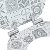  WC ülőke 2 pcs Kék és fehér porcelán 44 x 38 cm MDF lap